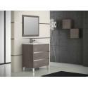Eviva Escorpio® 32" Medium Oak Modern Bathroom Vanity Wall Mount with White Integrated Porcelain Sink