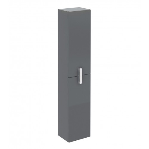 Eviva Cali 12" Grey Modern Bathroom Linen Side Cabinet