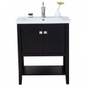 Eviva Tiblisi 24" Espresso Modern/Transitional Bathroom Vanity with White Porcelain Sink