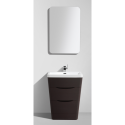Eviva Victoria 25" Chest Nut Modern Bathroom Vanity with White Integrated Acrylic Sink
