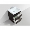 Eviva Victoria 25" Chest Nut Modern Bathroom Vanity with White Integrated Acrylic Sink