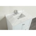 Eviva Lime? 36" Bathroom Vanity White with White Marble Carrera Top