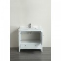 Eviva Lime? 36" Bathroom Vanity White with White Marble Carrera Top