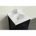 Eviva Lime? 24" Bathroom Vanity Espresso with White Marble Carrera Top