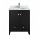 Eviva Lime? 30" Bathroom Vanity Espresso with White Marble Carrera Top