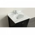 Eviva Lime? 30" Bathroom Vanity Espresso with White Marble Carrera Top