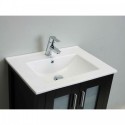 Eviva Vines 24" Espresso Bathroom Vanity with Integrated White Porcelain Sink