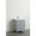 Eviva Lime? 24" Bathroom Vanity Chilled Grey with White Marble Carrera Top