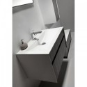 Eviva Ashy 36" Wall Mount Modern Bathroom Vanity Set Ash Gray (Grey) with White Integrated Sink