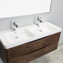 Eviva Smile? 48" Rosewood Modern Bathroom Vanity Set with Integrated White Acrylic Double Sink Wall Mount