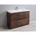 Eviva Smile? 48" Rosewood Modern Single Bathroom Vanity Set with Integrated White Acrylic Sink
