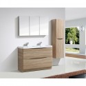Eviva Smile? 48" White-Oak Modern Bathroom Vanity Set with Integrated White Acrylic Double Sink