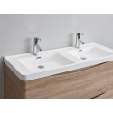 Eviva Smile? 48" White-Oak Modern Bathroom Vanity Set with Integrated White Acrylic Double Sink