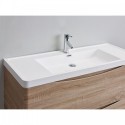 Eviva Smile? 48" White Oak Modern Bathroom Vanity Set with Integrated White Acrylic Sink