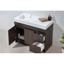 Eviva Beach? 39" Grey Oak Modern Bathroom Vanity Set with Integrated White Acrylic Sink
