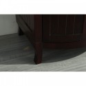 Eviva Odessa Zinx+? Dark Teak 60" Bathroom Vanity with White Carrera Marble Counter-top and Porcelain Sink