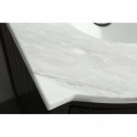 Eviva Odessa Zinx+? Dark Teak 36" Bathroom Vanity with White Carrera Marble Counter-top and Porcelain Sink
