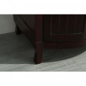 Eviva Odessa Zinx+? Dark Teak 36" Bathroom Vanity with White Carrera Marble Counter-top and Porcelain Sink