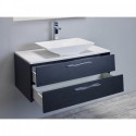 Eviva Zenvi? 39" Black Wood Modern Bathroom Vanity Set with Overmount White Acrylic Sink