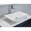 Eviva Zenvi? 39" Black Wood Modern Bathroom Vanity Set with Overmount White Acrylic Sink
