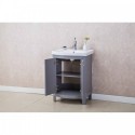 Eviva Jersey 24" Grey Transitional Bathroom Vanity with White Porcelain Sink