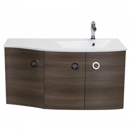 Eviva Romina? 42" Wenge Modern Bathroom Vanity with White Porcelain White Top