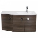 Eviva Romina? 42" Wenge Modern Bathroom Vanity with White Porcelain White Top