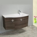 Eviva Romina? 42" Wenge Modern Bathroom Vanity with White Porcelain White Top