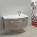 Eviva Romina? 42" Medium Grey Oak Modern Bathroom Vanity with White Porcelain White Top