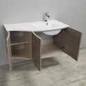 Eviva Romina? 42" Medium Grey Oak Modern Bathroom Vanity with White Porcelain White Top