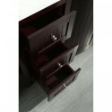 Eviva Odessa Zinx+? Dark Teak 72" Bathroom Vanity with White Carrera Marble Counter-top and Porcelain Sink