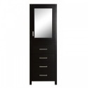 Eviva New York? 24" Espresso Side/Linen Bathroom Cabinet Storage