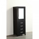Eviva New York? 24" Espresso Side/Linen Bathroom Cabinet Storage