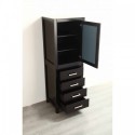 Eviva New York? 24" Espresso Side/Linen Bathroom Cabinet Storage