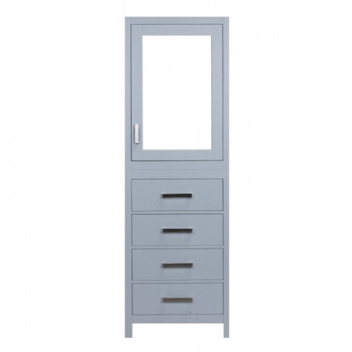 Eviva New York? 24" Grey Side/Linen Bathroom Cabinet Storage