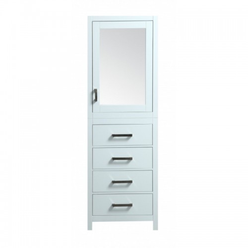 Eviva New York? 24" White Side/Linen Bathroom Cabinet Storage