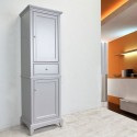 Eviva Elite Stamford? 24" Grey Solid Wood Side/Linen Bathroom Cabinet