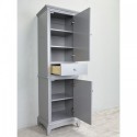 Eviva Elite Stamford? 24" Grey Solid Wood Side/Linen Bathroom Cabinet