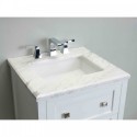 Eviva Natalie F.? 24" White Bathroom Vanity with White Jazz Marble Counter-top & White Undermount Porcelain Sink