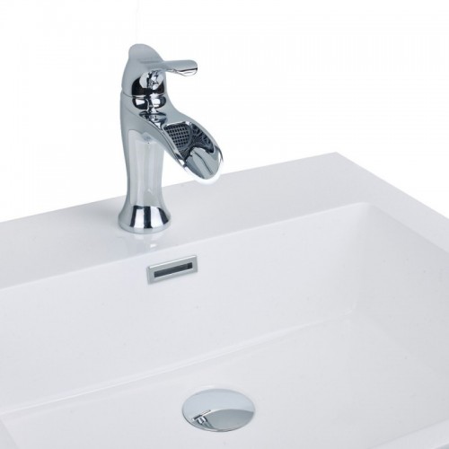 EVIVA Swan? Luxury Water-fall Single Handle (Lever) Bathroom Sink Faucet (Chrome)