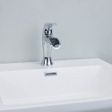 EVIVA Swan? Luxury Water-fall Single Handle (Lever) Bathroom Sink Faucet (Chrome)