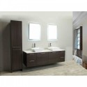 Eviva Luxury 72 inch Grey Oak bathroom vanity with top