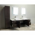 Eviva Luxury 72 inch Grey Oak bathroom vanity with top