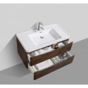Eviva Smile? 36" Rosewood Modern Bathroom Vanity Set with Integrated White Acrylic Sink