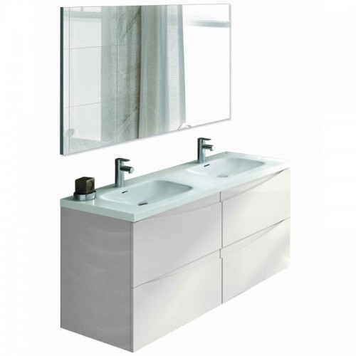 Eviva Rome 48" White Modern Luxury Bathroom Vanity with Integrated White Acrylic Double Sink