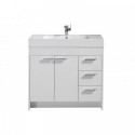 Eviva Lugano 36" White Modern Bathroom Vanity with White Integrated Acrylic Sink