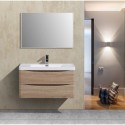 Eviva Smile? 36" White Oak Modern Bathroom Vanity Set with Integrated White Acrylic Sink