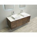 Eviva Luxury 60 inch Rosewood bathroom vanity with top