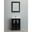Eviva Vines 24" Espresso Bathroom Vanity with Integrated White Porcelain Sink