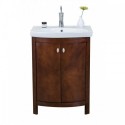 Eviva Jersey 24" Walnut Transitional Bathroom Vanity with White Porcelain Sink